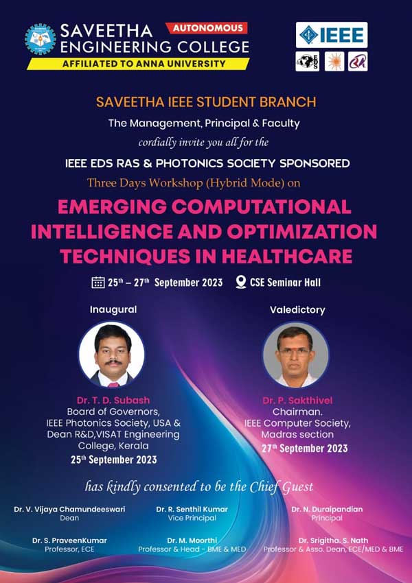 IEEE Seminar at Saveetha Engineering College