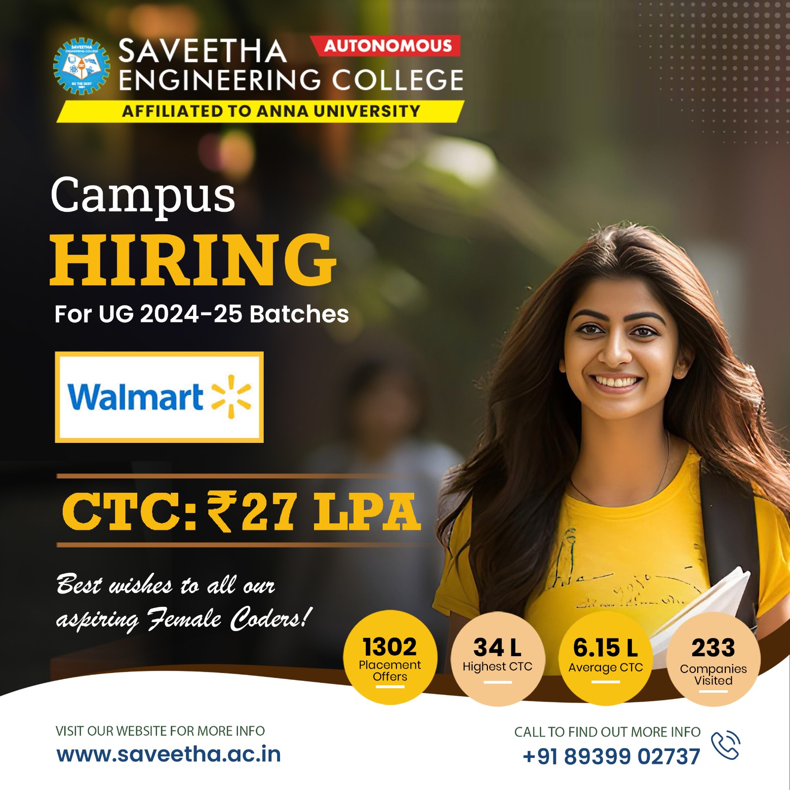 Campus Hiring drive for Walmart