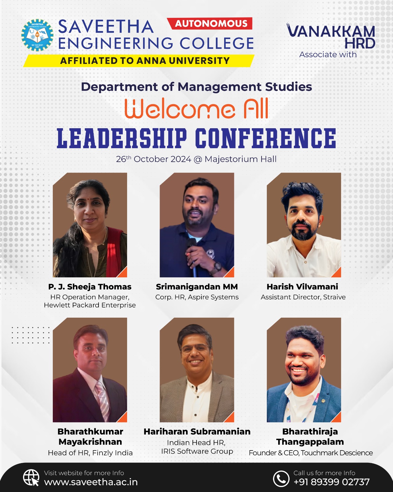 Leadership Conference conducted by Department of MBA at SEC